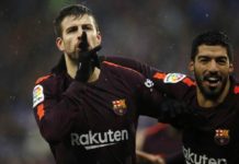 Primera Division – remis w meczu na wodzie, wygrana Atletico w hicie gerard-pique-barcelona-espanyol